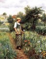 In the Garden countrywoman Daniel Ridgway Knight